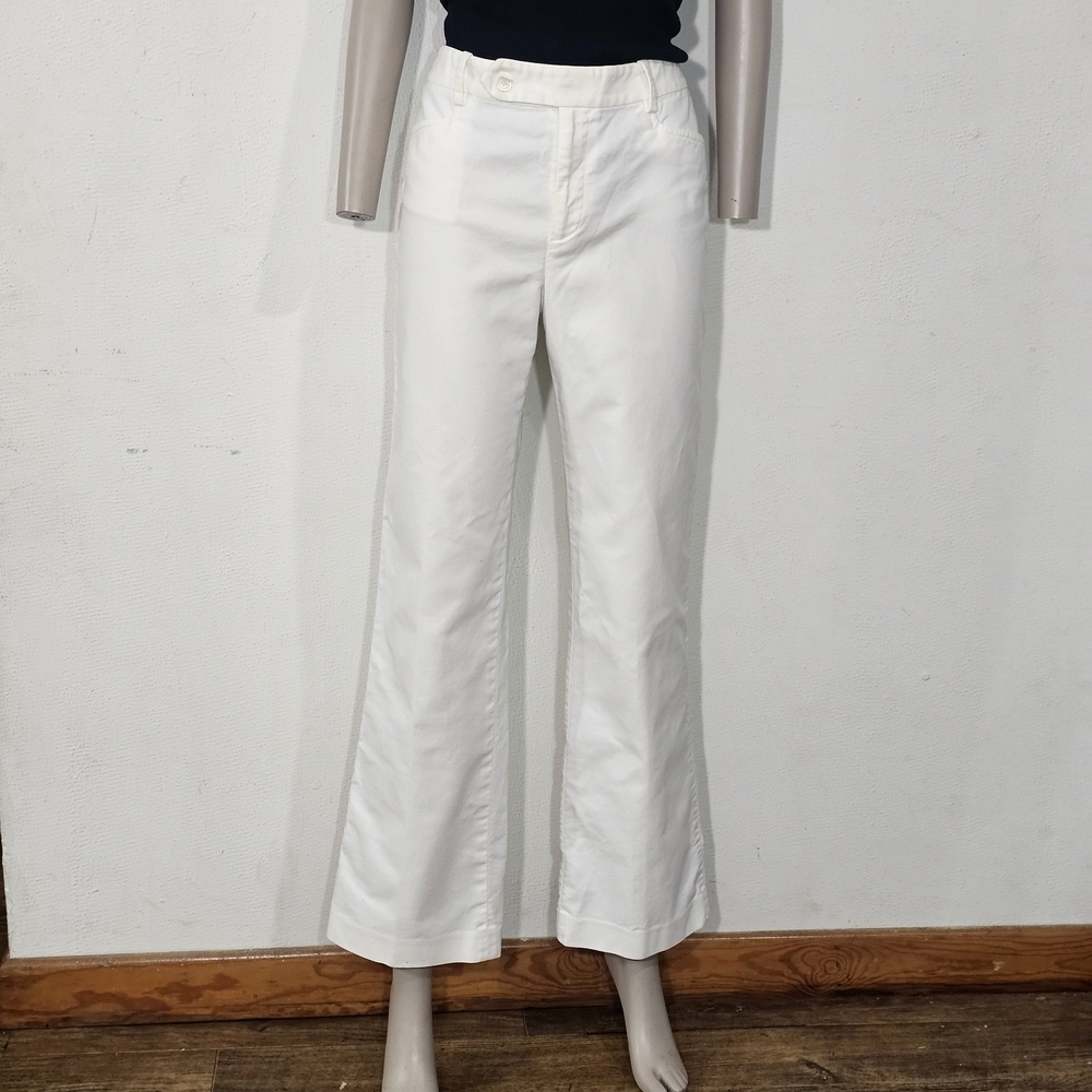 LAUREN RALPH LAUREN White Wide-Leg Pants